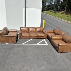 Authentic Leather Sofa Set