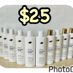 Dove Bundle(6) shampoos & (4) Conditioners ,$25 for all/$25 por todo.