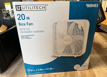 Utilitech 20-in 120 -Volt High Velocity Indoor White Box Fan Fan