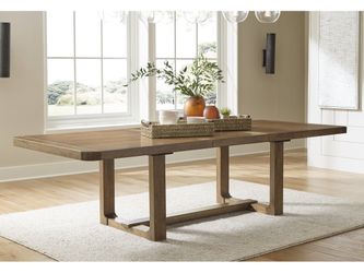 Cabalynn Light Brown Dining Table w/ Extension