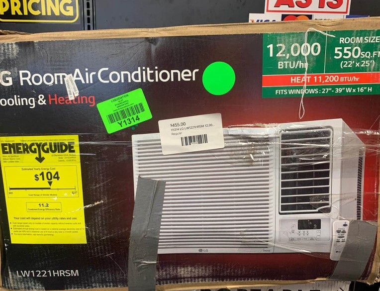 LG LWHRSM 12,000 BTU 230 Volt Window Air Conditioner