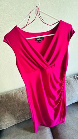 Ronni Nicole Hot Pink Wrap Dress