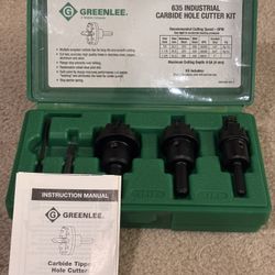 Greenlee Industrial Carbide Cutter Kit 1-3/8, 1-1/8, 7/8