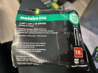 Metabo HPT 1-1/4-in Leg x 1/4-in 18-Gauge Finish staples 5000-Per Box
