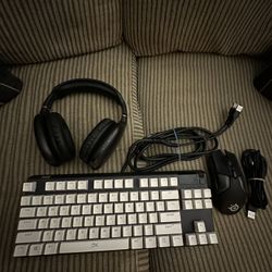 Gamer Keyboard, Mouse, Headphones