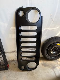 Jeep Wrangler Matte Black Front Grille