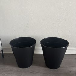 Black Trash Cans (2)