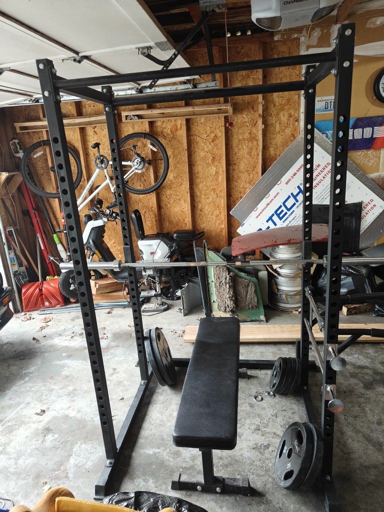 Squat Rack With Weights