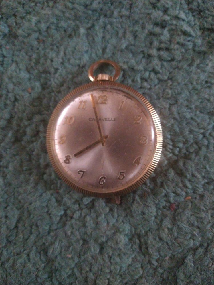 Rare Gold Pocket Watch Works Great.