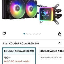 Cougar Aqua 240 / 280mm Liquid Cooler ARGB