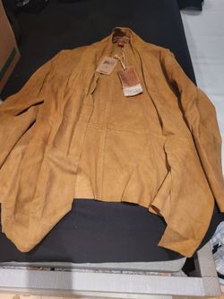 Lucky Brand "Lucky Legend" tan suede leather jacket SMALL