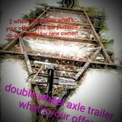 Double Wheel Axle Trailer Would Make A Good Car Trailer 