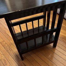 Sturdy Side Table With Storage Underneath 