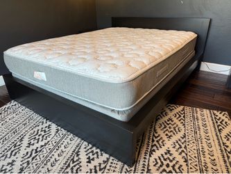 IKEA MALM queen bed with custom comfort, double-sided mattress