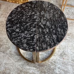 Marble Side Table 2 Piece Pull Apart