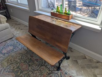 Antique No. 4 Cast Iron School Desk