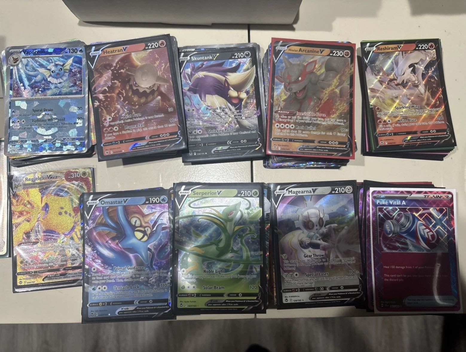 Bulk Pokemon Cards-Lot of 100 RARES, Holo/Reverse Holos W/10x Double Rare+