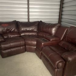 3-PC Leather Sectional