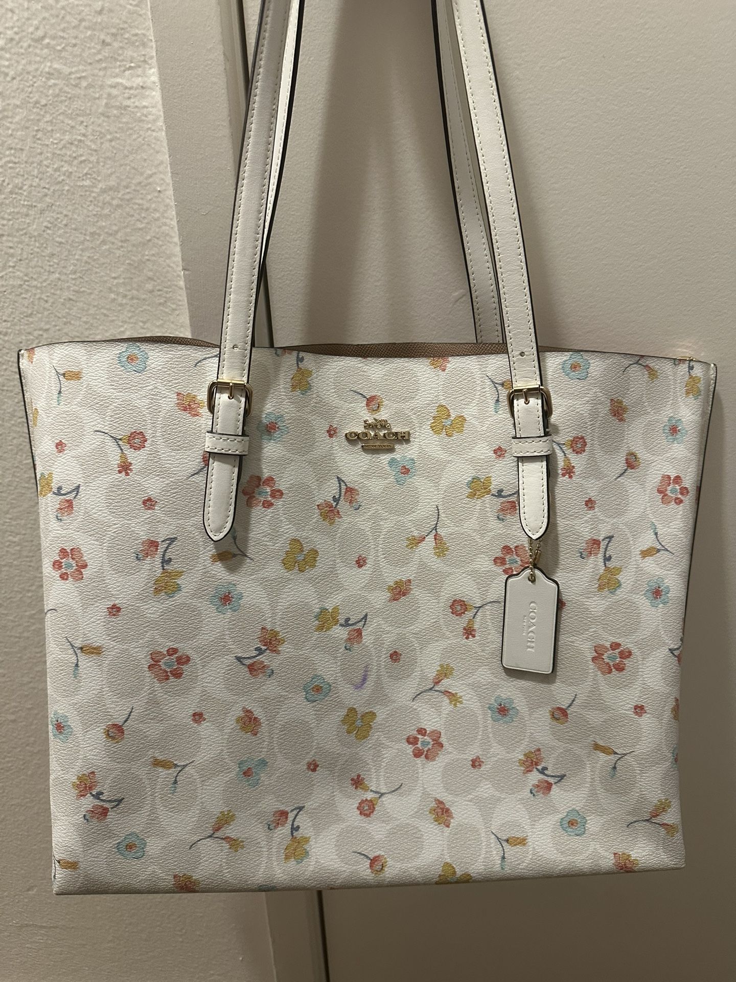 Coach Mollie Tote Bag In Signature Canvas With Mystical Floral Print