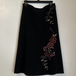  Black Skirt with Pink Floral 