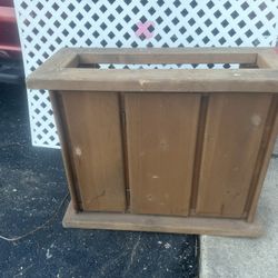 Wooden Fish Tank/ Plant Stand W Storage