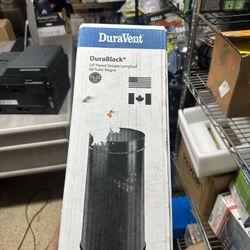 DuraVent DuraBlack 6-inch diameter by 24-inch single-wall black stove pipe.  