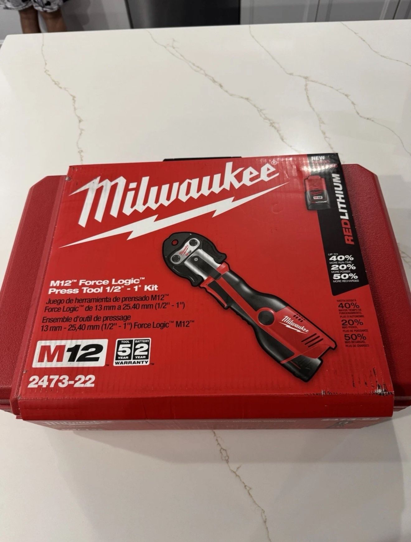 Milwaukee 2473-22 M12 Lithium-Ion Force Logic Cordless Press Tool Kit w/ 3 Jaws
