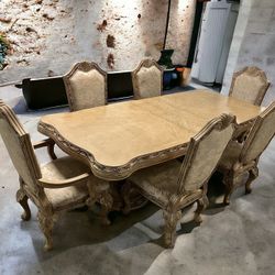 6 Person Dining Room Set With Removable Leaf