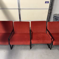 Red Velour Chairs 