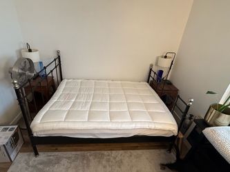 Black Metal Bed Frame with Lull Mattress