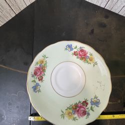 Colclough England Vintage Bone China Pink Yellow Blue Flowers Replacement Saucer