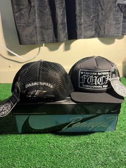 Black chrome trucker hat