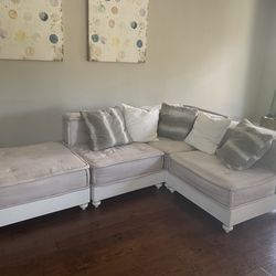 Pottery barn teen cushy lounge modular sectional couch