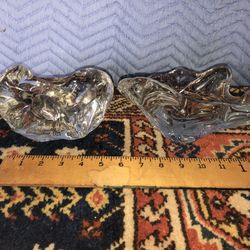Pair Of Heavy Art Glass Bowls 