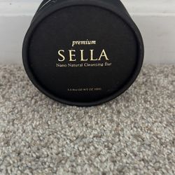 SELLA Premium Natural Cleansing Bar 3.5 oz. 100g - Facial Cleanser Organic Soap Made with Fresh Madagascar Soil, Magical Makeup Remover, Significant S