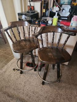 Matching wooden chairs