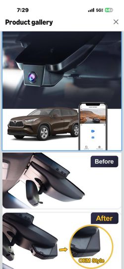 Fit cam 4k front camera for 2020-2026 toyota highlander