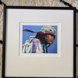 Tom Wolfe print, professionally framed