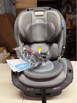 Graco SlimFit3 LX 3-in-1 Convertible Car Seat, Fits 3 Across, Rear and Forward Facing, Highback Booster, Kunningham