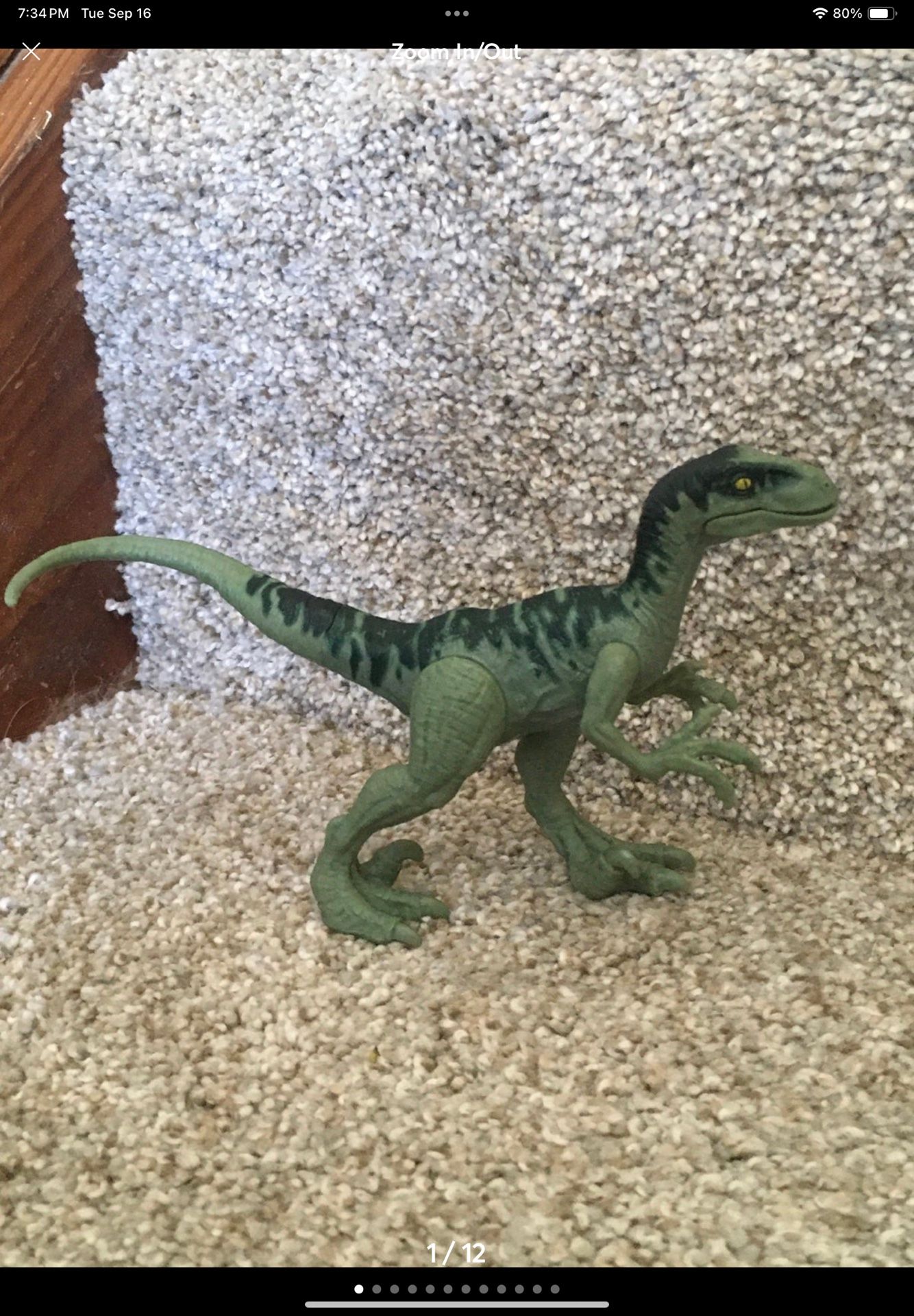 Jurassic World Dino Rivals Attack Pack Dinosaur Velociraptor Charlie Toy