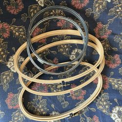 FREE - Needlepoint/Embroidery Books & Hoops