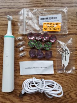 Electric Tooth Polisher with 2 Power Supply Modes, 3 Working Modes, 4 Polishing Heads