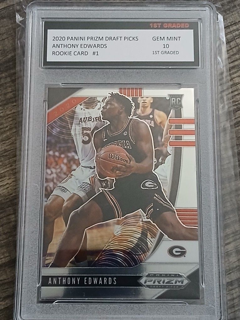 Anthony Edwards rookie card, graded as a Gem Mint 10