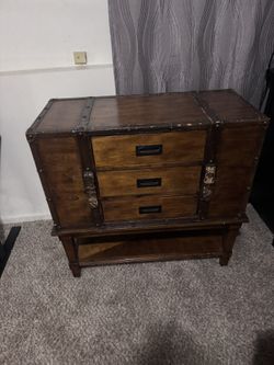 Wood  Three Drawer Chest
