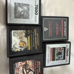 Atari Games: Space invaders, Asteroids, Space War, Super Breakout, Touchdown