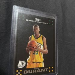 Kevin Durant Black Topps Rookie Clean 