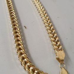 Real Gold 10kt Franko Chain 8mm, 38gr, 22inch 