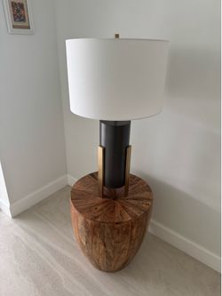 Set of 2 Modern Black & Gold Table Lamps