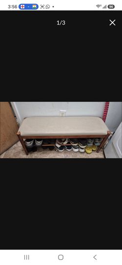 Bamboo 2 tier shoe bench