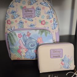 Loungefly-Disney Stitch Backpack & Wallet Set